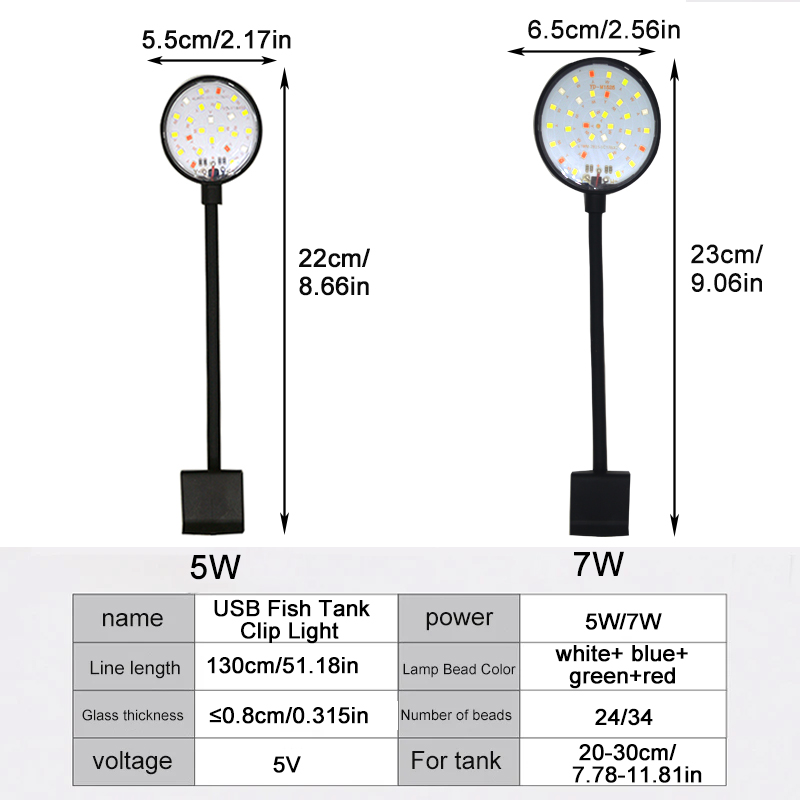 USB Aquarium LED Lamp Fish Tan - Aquarium Plant Grow Light recension och pris