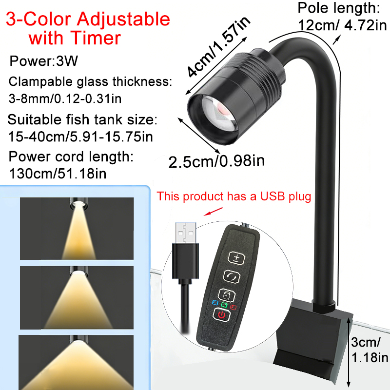 USB 3W South American Aquarium - Aquarium Plant Grow Light recension och pris