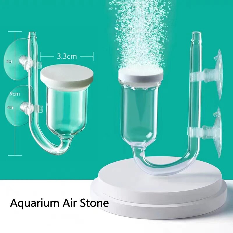 1Set Glass Air Pump Sand Stone - Aquarium Lily Pipe recension och pris