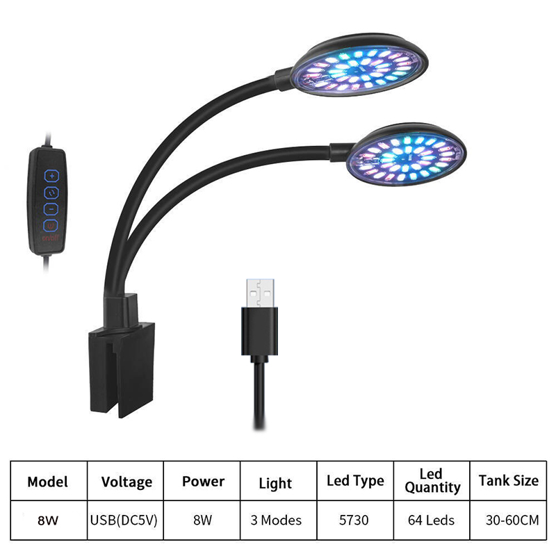 USB Aquarium LED Light Fish Ta - Aquarium Plant Grow Light recension och pris