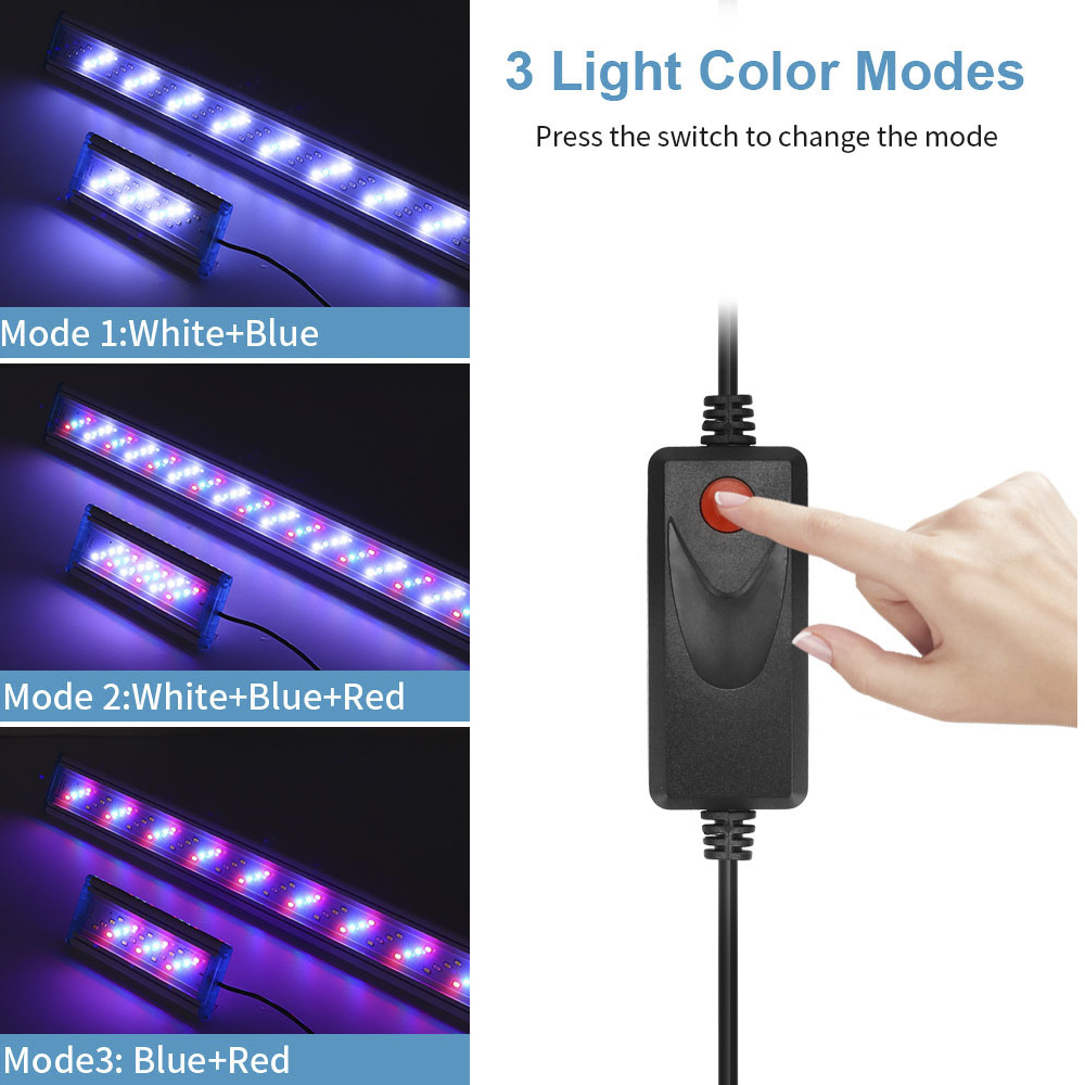 1Pc 90-260V Fish tank lamp Aqu - Aquarium Plant Growth Light recension och pris