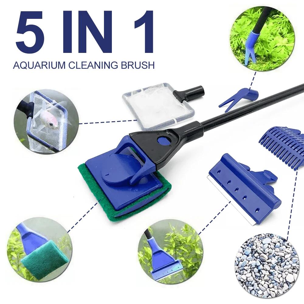 5in1 Aquarium Cleaning Tool Pl - Planted Aquarium With Gravel recension och pris