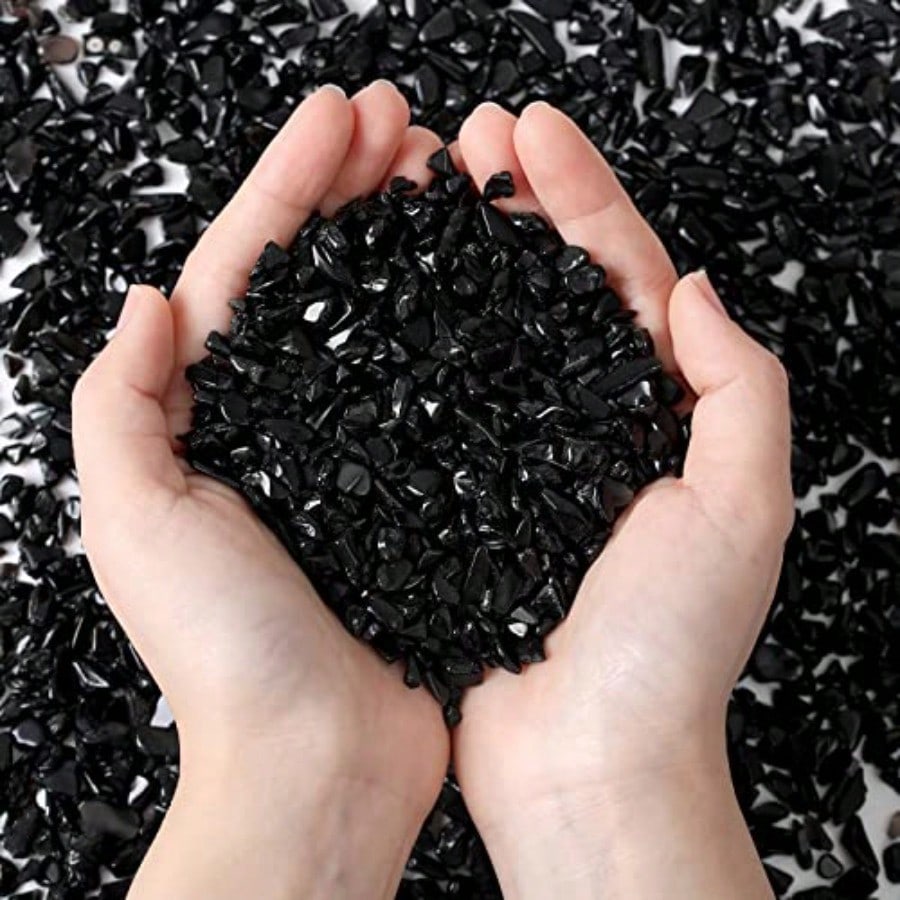 Natural Black Obsidian Crystal - Planted Aquarium With Gravel recension och pris