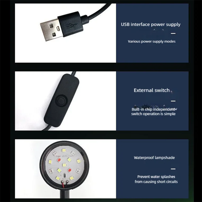 USB LED Fish Tank Clip Lamp Hi - Aquarium Plant Grow Light recension och pris