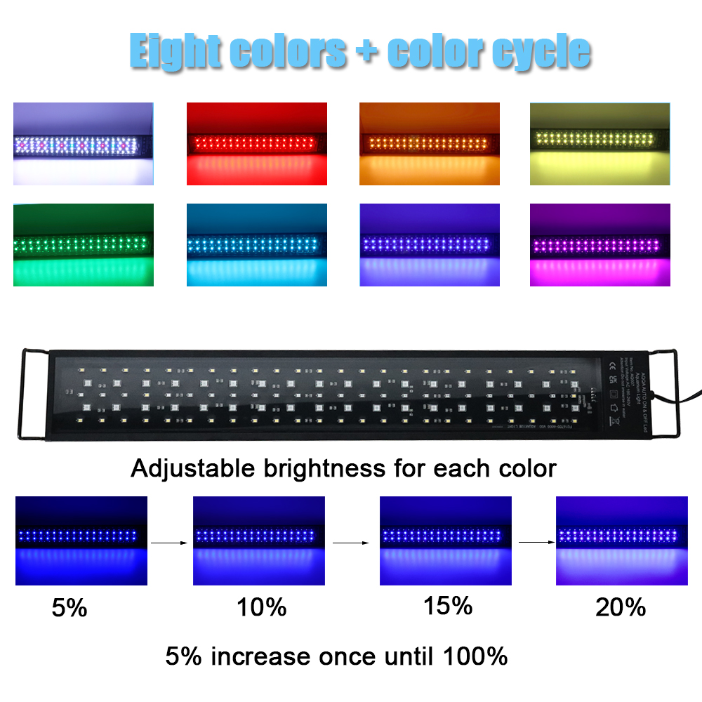 30-60cm Fish Tank 24/7 Full Sp - Aquarium Plant Growth Light recension och pris