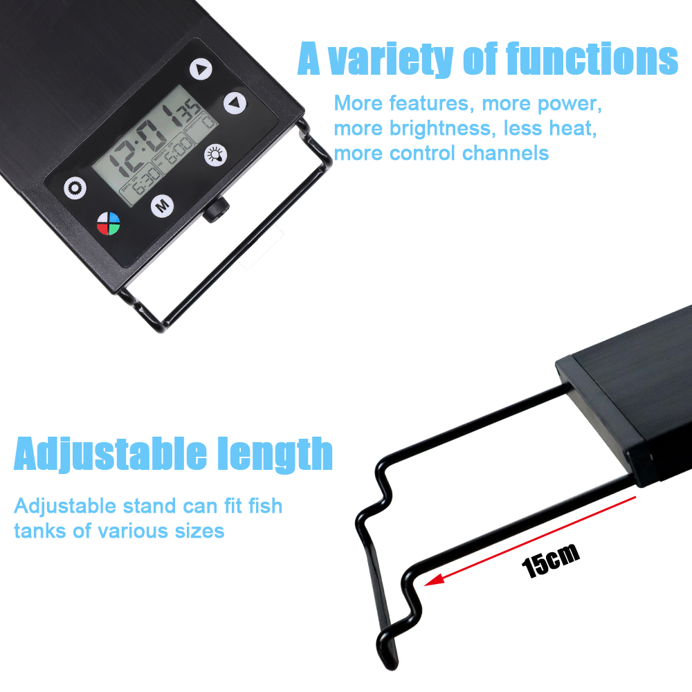30-60cm Fish Tank 24/7 Full Sp - Aquarium Plant Growth Light recension och pris