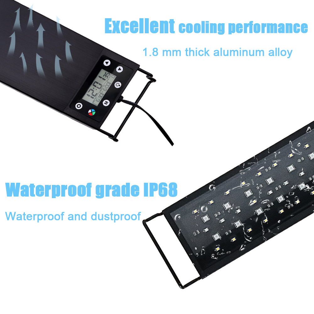 30-60cm Fish Tank 24/7 Full Sp - Aquarium Plant Growth Light recension och pris